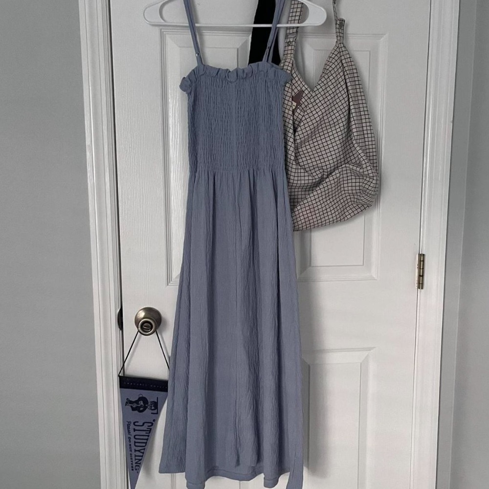 H&M periwinkle midi dress!